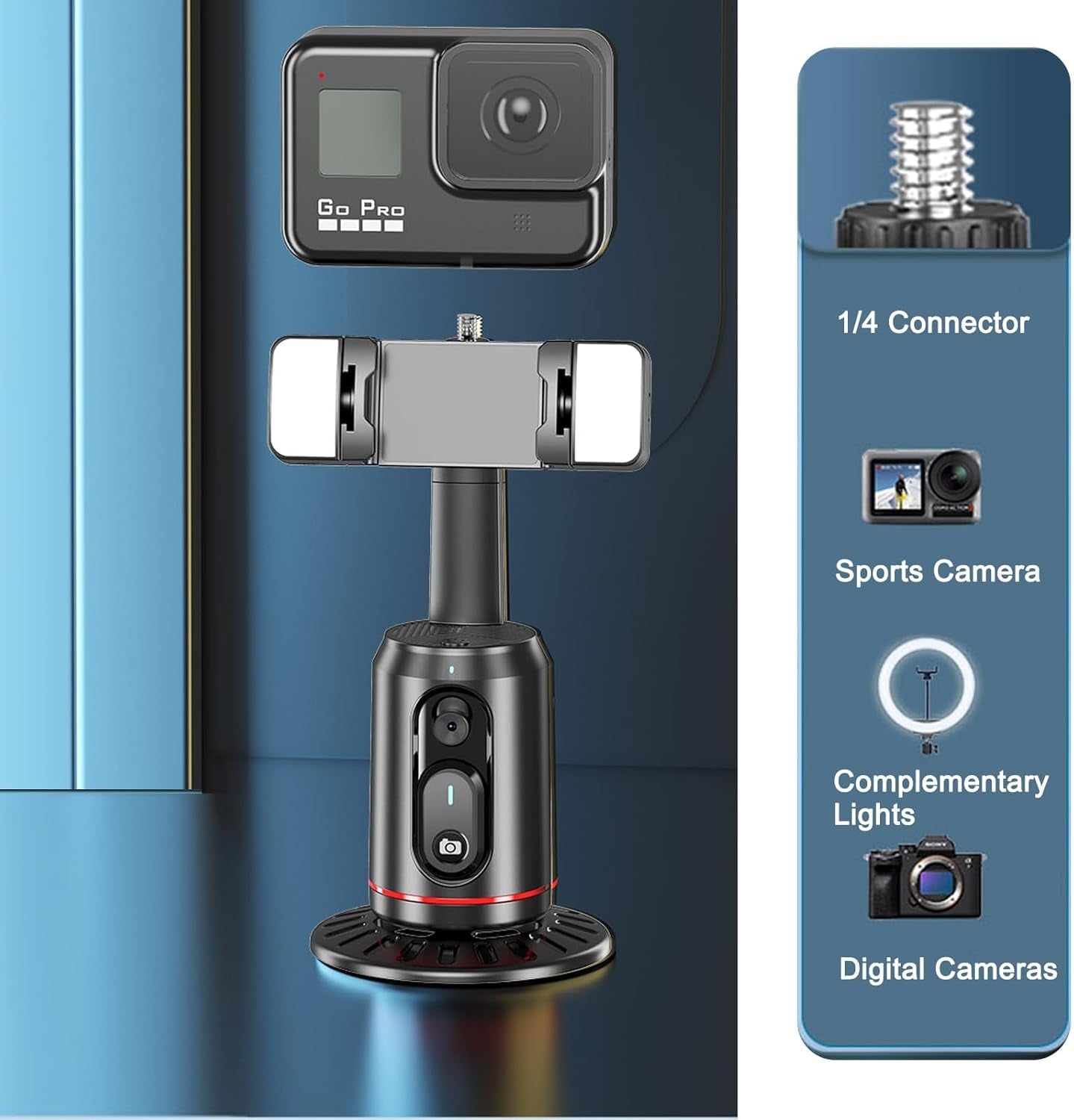 AI-Powered 360° Smart Face Tracking Phone Holder